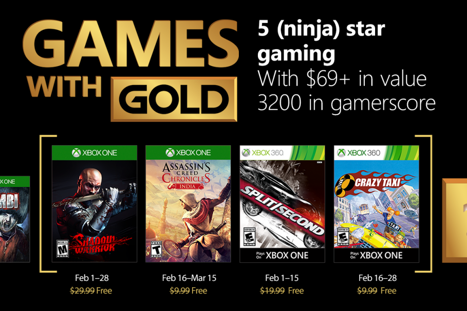 Games with Gold Februar