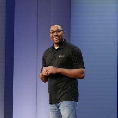 Donovan Brown, Microsoft principal cloud developer advocate, at Build 2018 (Quelle Microsoft)