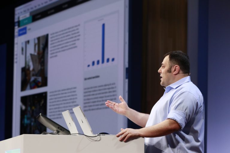Kevin Gallo, corporate vice president of Windows Developer Platform, at Build 2018