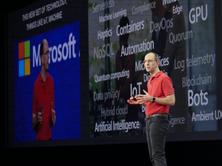 Scott Guthrie, Microsoft executive vice president of Cloud and Enterprise, at Build 2018 (Quelle Microsoft)