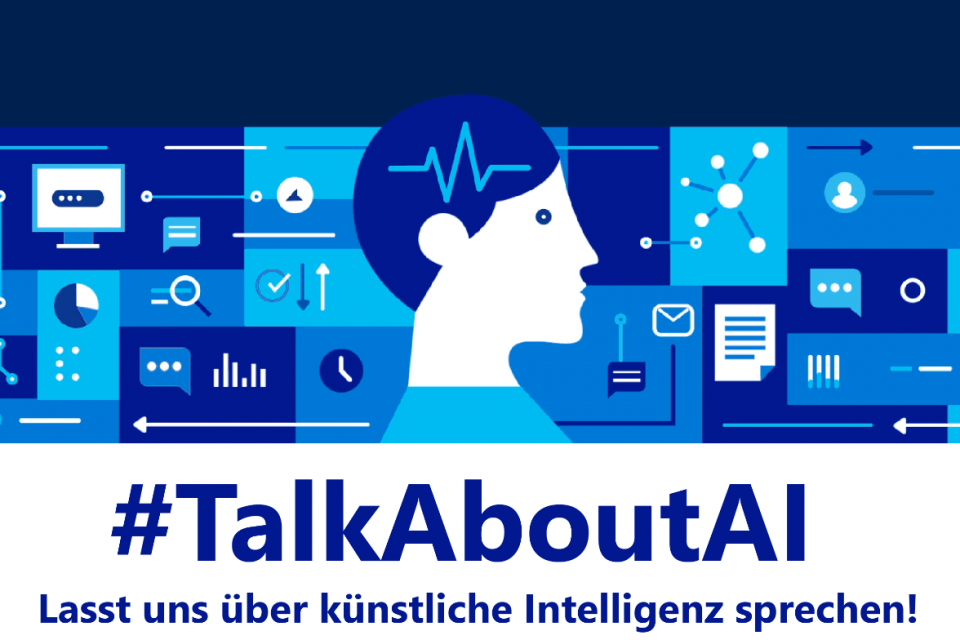 Illustration TalkAboutAI, lasst uns über künstliche Intelligenz sprechen