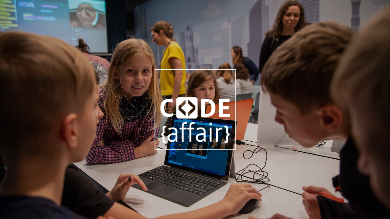 Kinder beim Coden auf der Code Affair 19