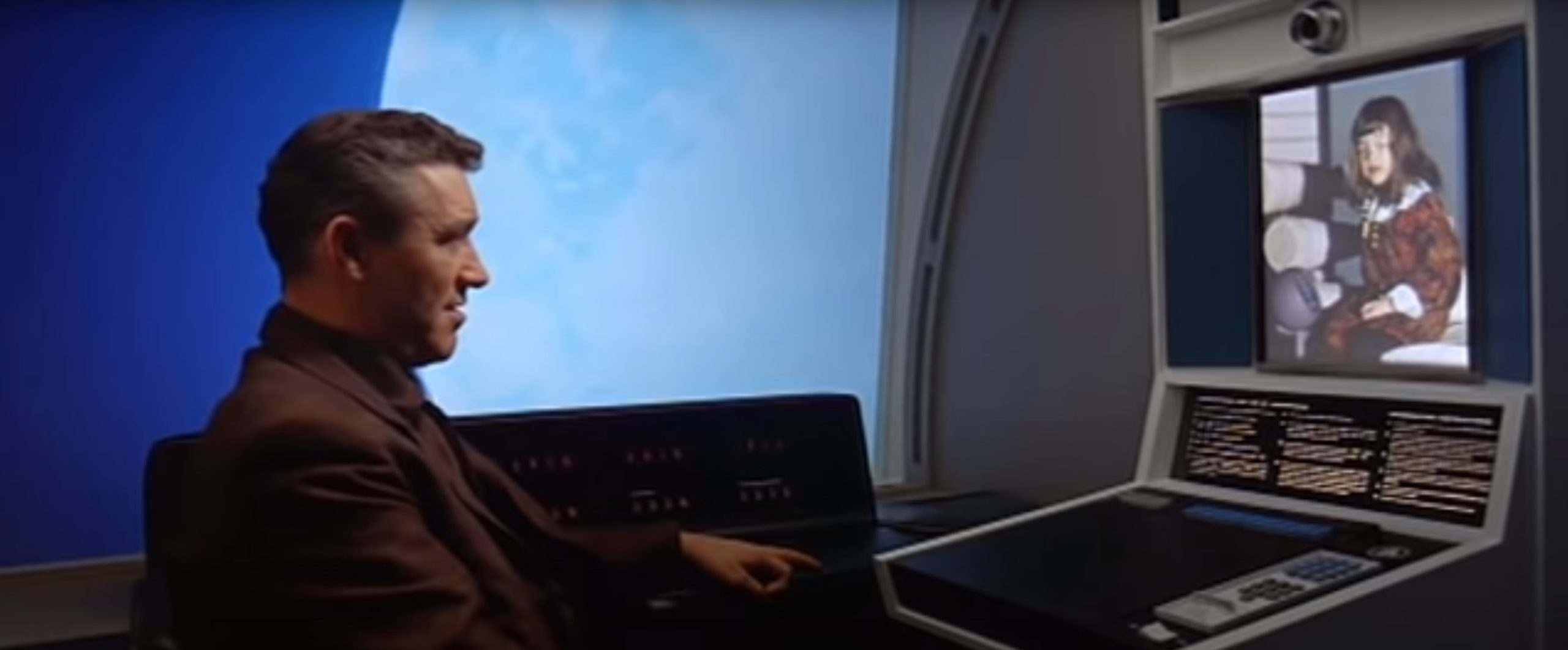 Videotelefonie aus dem All (Quelle: 2001: A Space Odyssey, Stanley Kubrick)