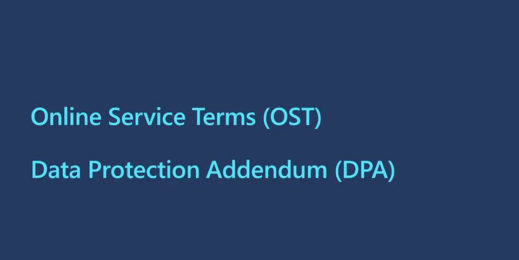 Online Service Terms (OSTs) und zum Data Privacy Addendum (DPA)