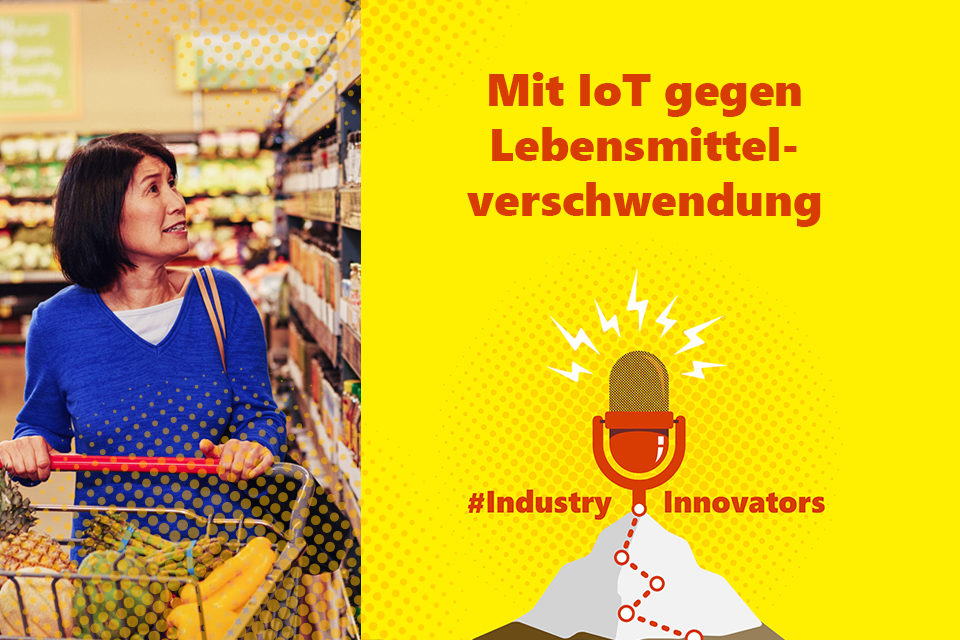 Frau beim Einkaufen im Supermarkt, Podcast Logo, Titel der Folge