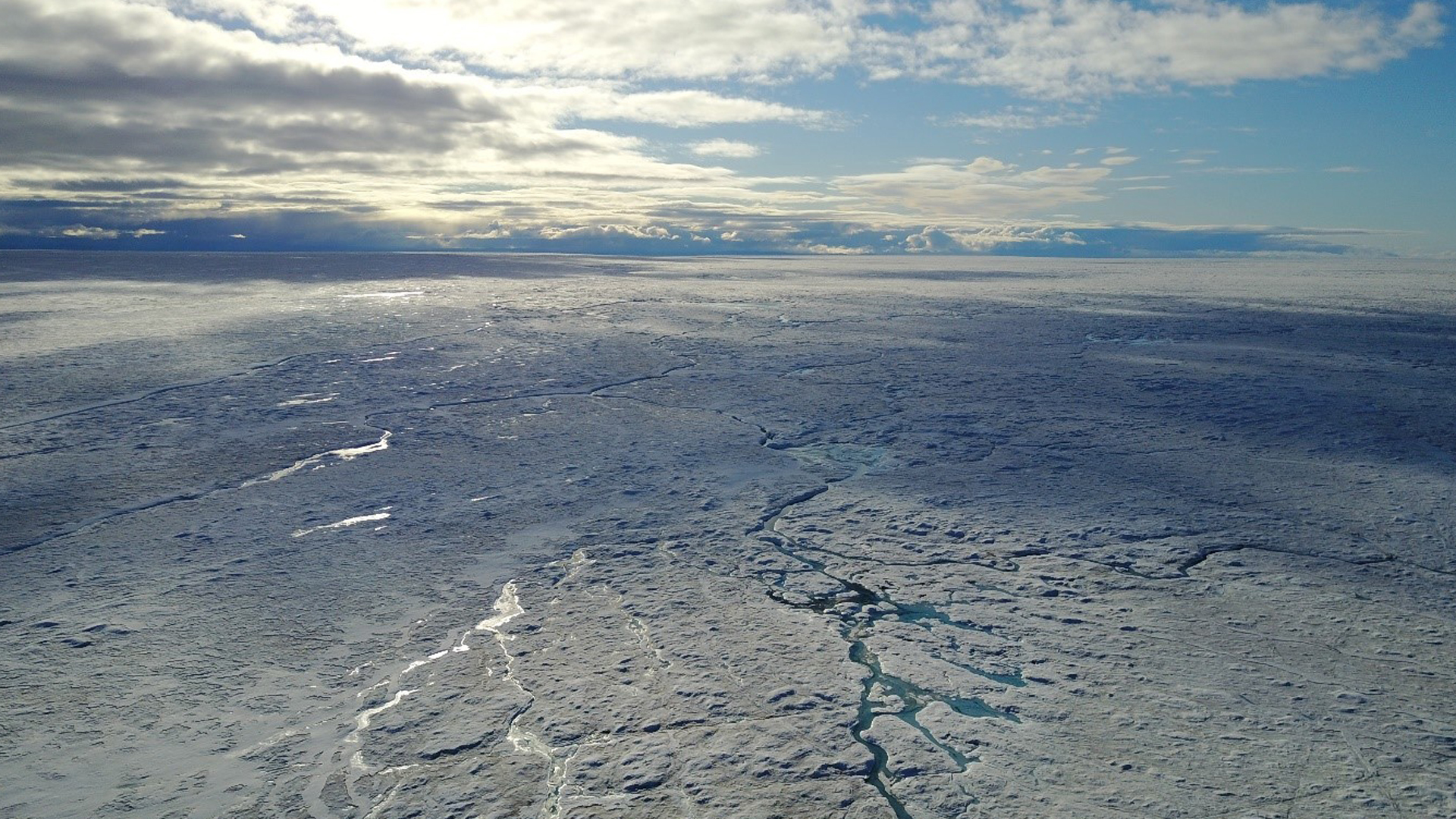 Panoramablick über Eisflächen Grönlands