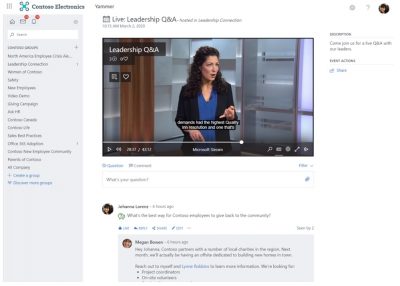 Live Events in Yammer