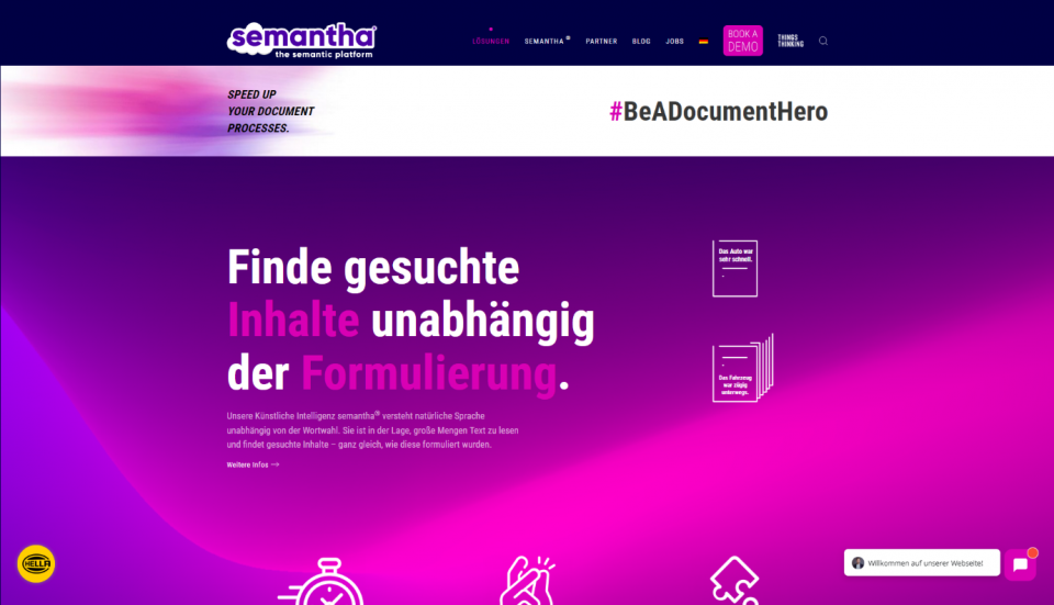 Semantha-Website von thingsTHINKING.