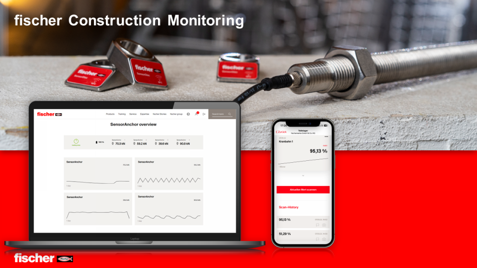 Fischer Construction Monitoring: Intelligente Sensorik in der Cloud