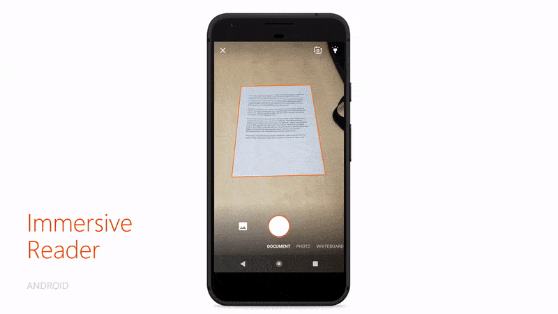 Lector Inmersivo ahora está disponible para Android Office Lens 