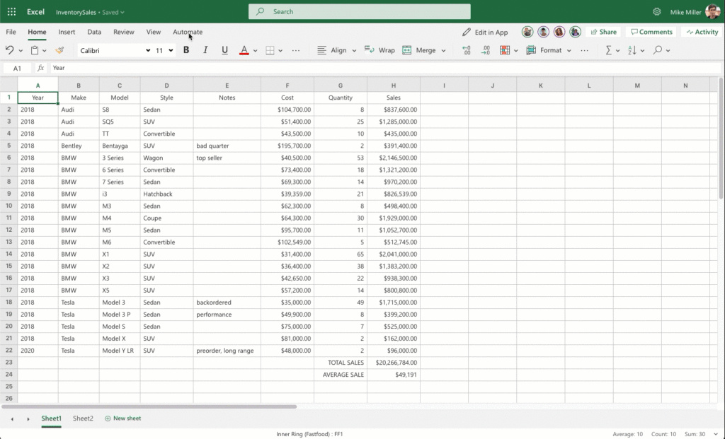 Office Scripts en Excel