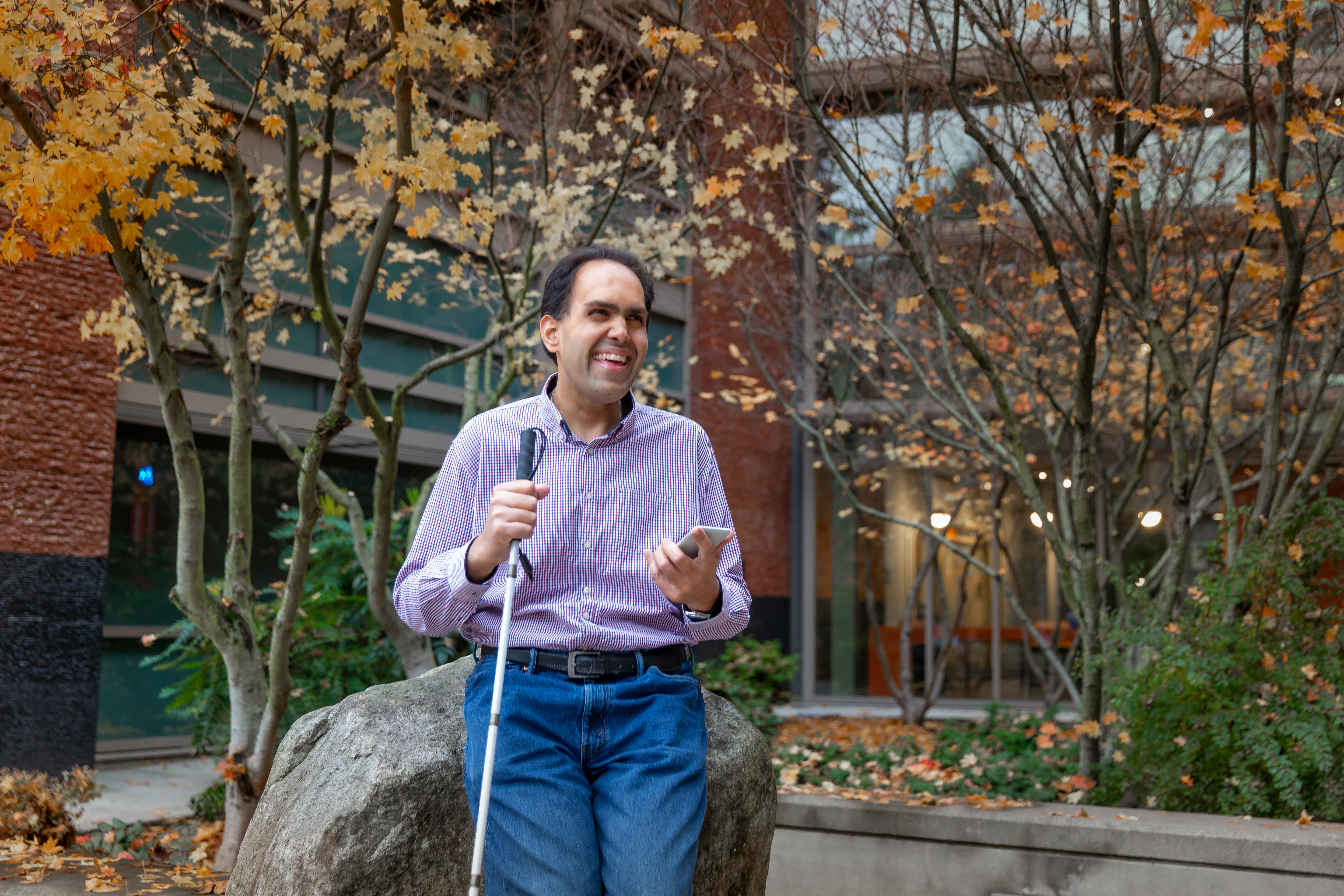 Saqib Shaikh en el campus de Microsoft