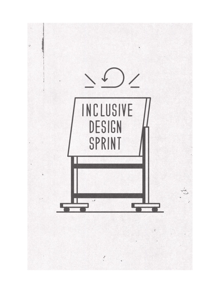 Inclusive Design Sprint escrito en una pizarra