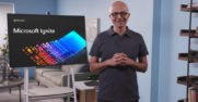 Satya Nadella, CEO de Microsoft, habla de manera virtual con los asistentes a Microsoft Ignite 2020.