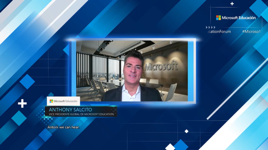 Captura de pantalla de Anthony Salcito, vicepresidente de Educación en Microsoft