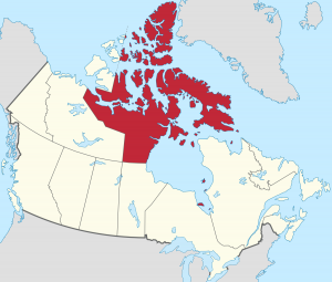 Mapa de Nunavut Canadá