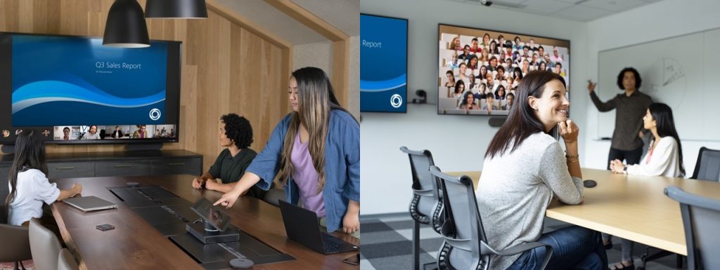 Nuevas vistas de galería en Microsoft Teams Rooms