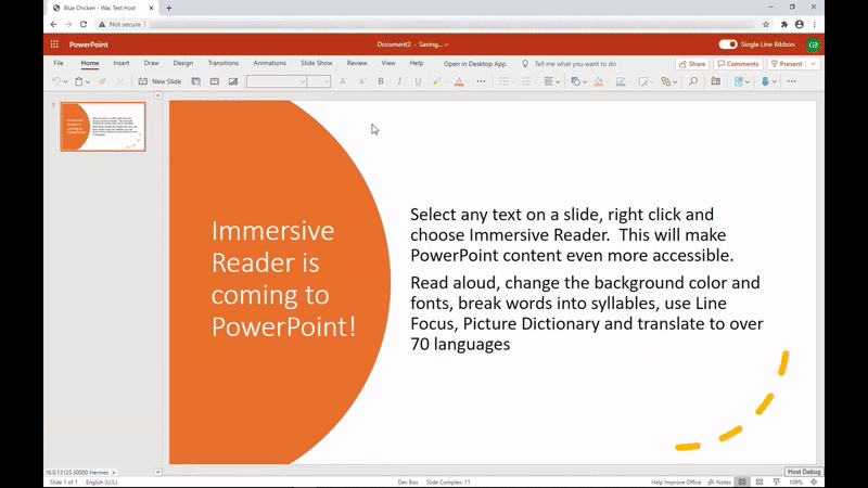 Immersive Reader llega a PowerPoint y OneDrive, además de más actualizaciones para el Mes de Concientización sobre la Dislexia