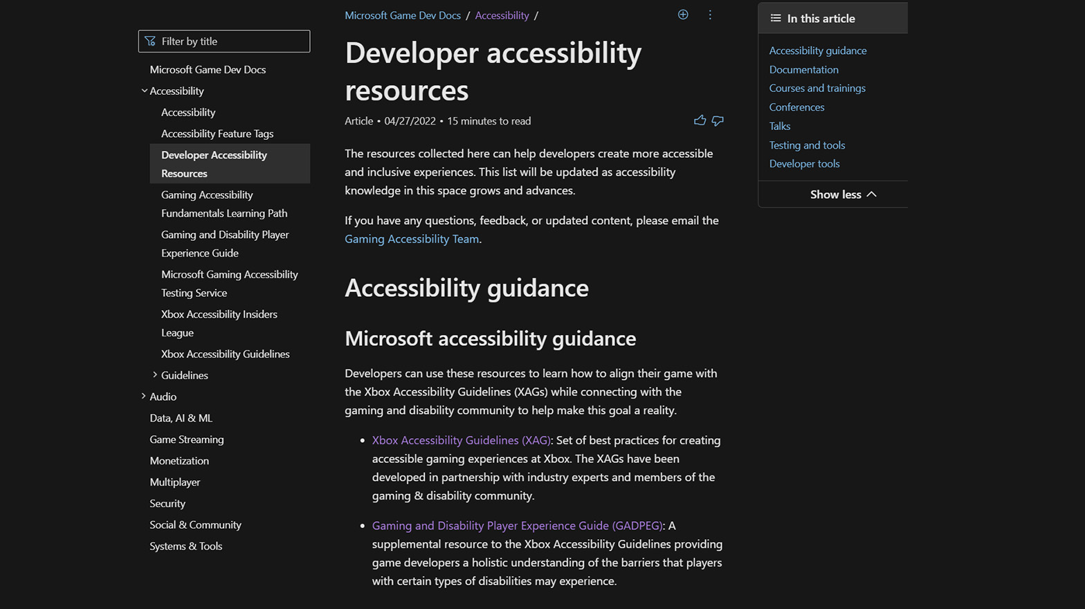 Recursos de accesibilidad para desarrolladores