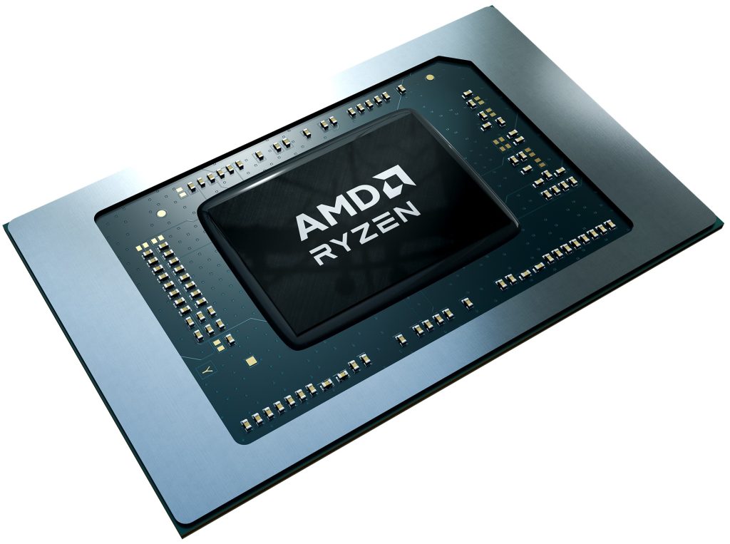 Primer plano de un chip AMD Ryzen
