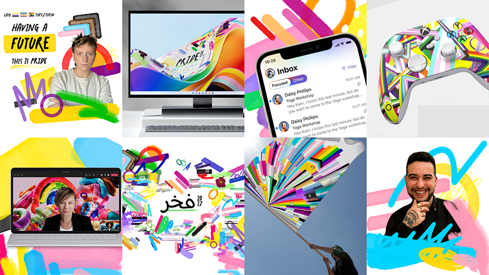 Collage de Microsoft Pride
