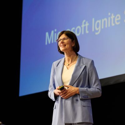 Catrin Hinkel at Microsoft Ignite Spotlight on Switzerland