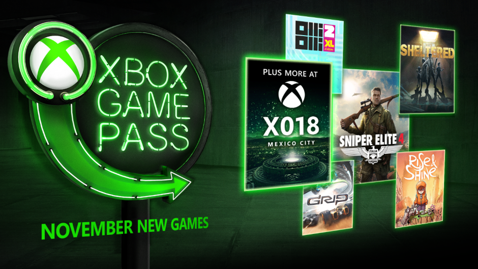 Xbox Game Pass de novembro