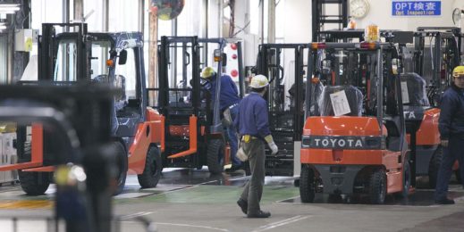 Empilhadeiras da Toyota Material Handling Group.