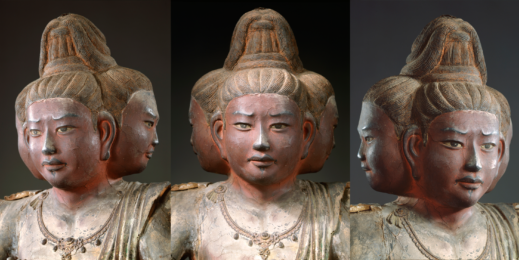 Imagens do Buda Ashura, de três faces