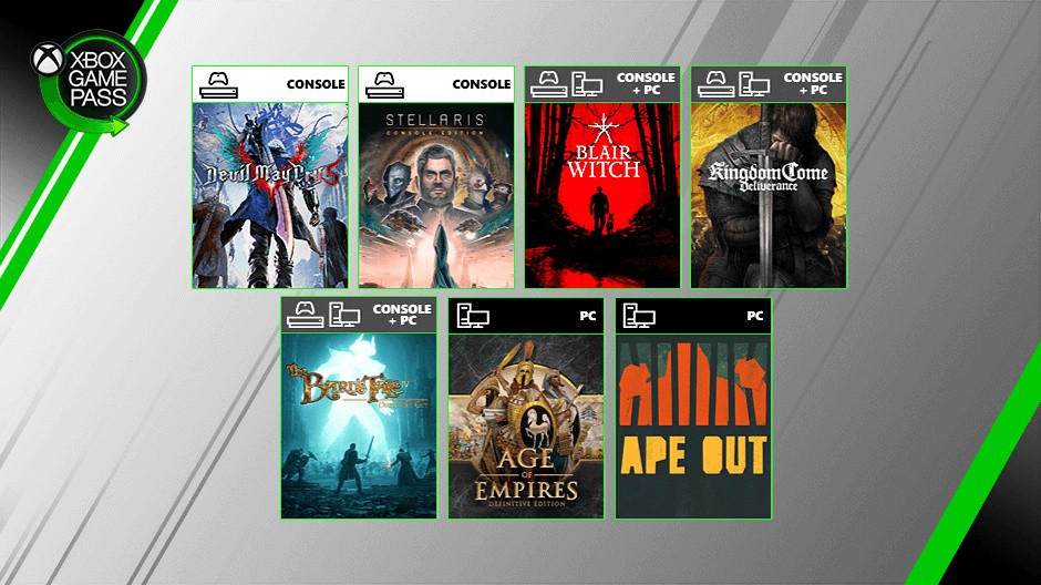 Novos títulos que chegam ao Xbox Game Pass.