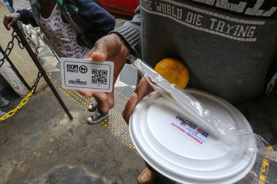 Cartão Bom Prato oferece refeições gratuitas para moradores de rua. Dia:02/06/2020 Local: São Paulo/SP Foto: Governo do Estado de São Paulo.