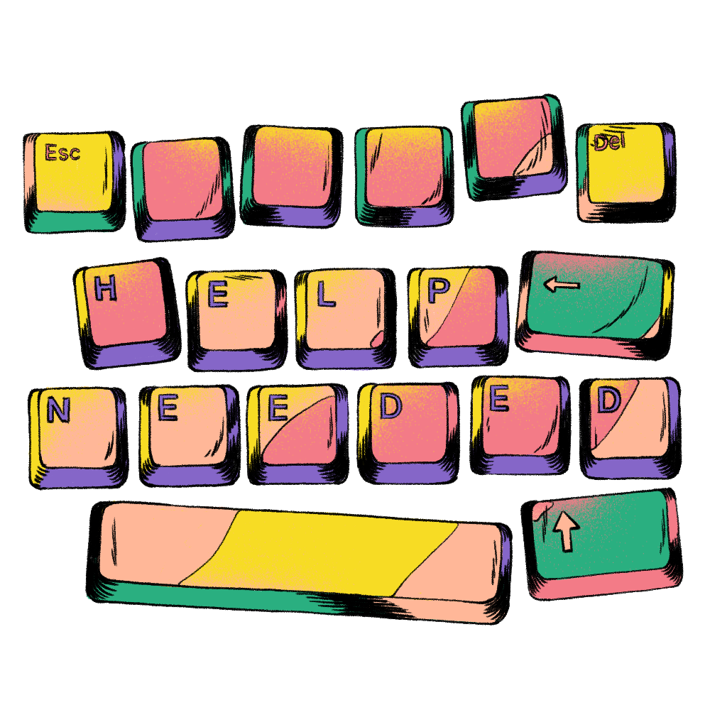 ilustração de teclas de um teclado de pc