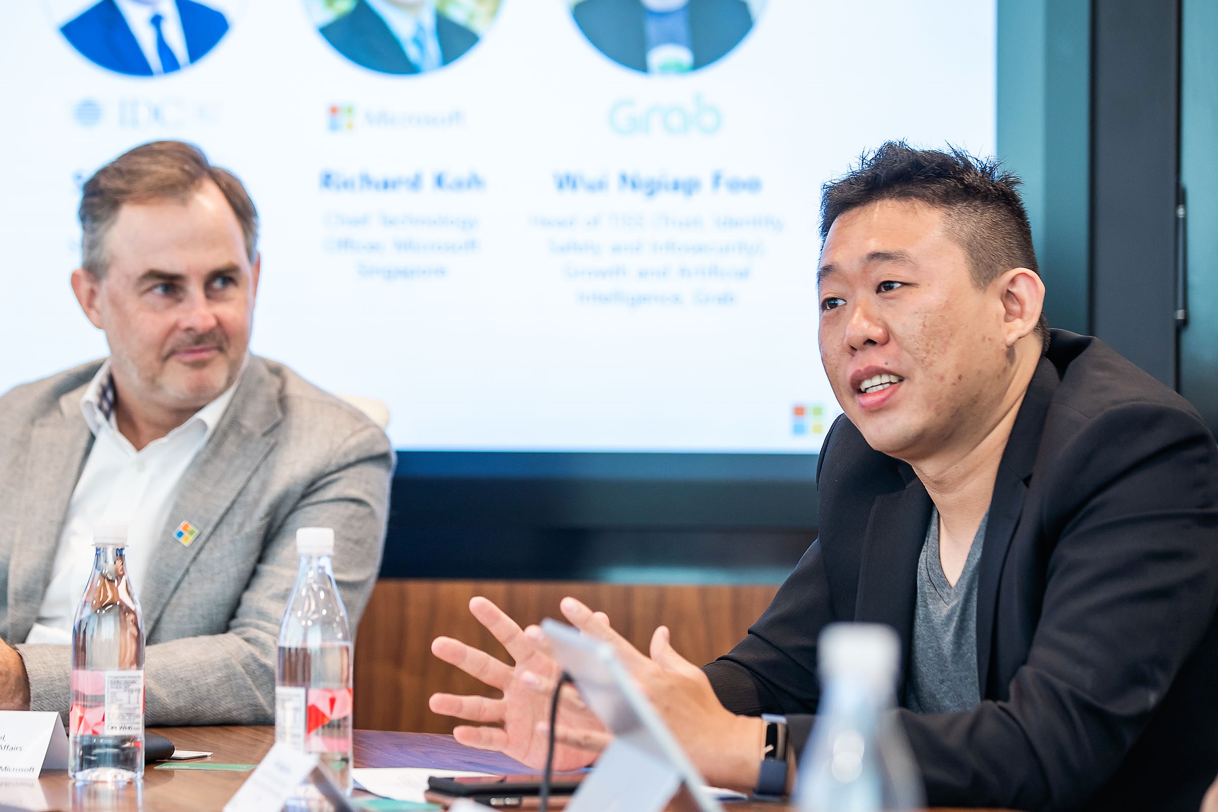 Antony Cook, Associate General Counsel for Corporate External and Legal Affairs at Microsoft Asia (left) and Wui Ngiap Foo, Head of TISS (Trust, Identity, Safety, and Security) and Growth at Grab (right).