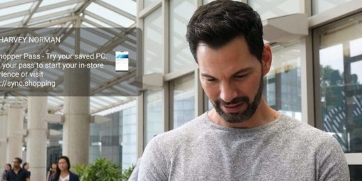 Social media influencer, Bobby Tonelli, tries out Microsoft Synchronized Shopping in Singapore.