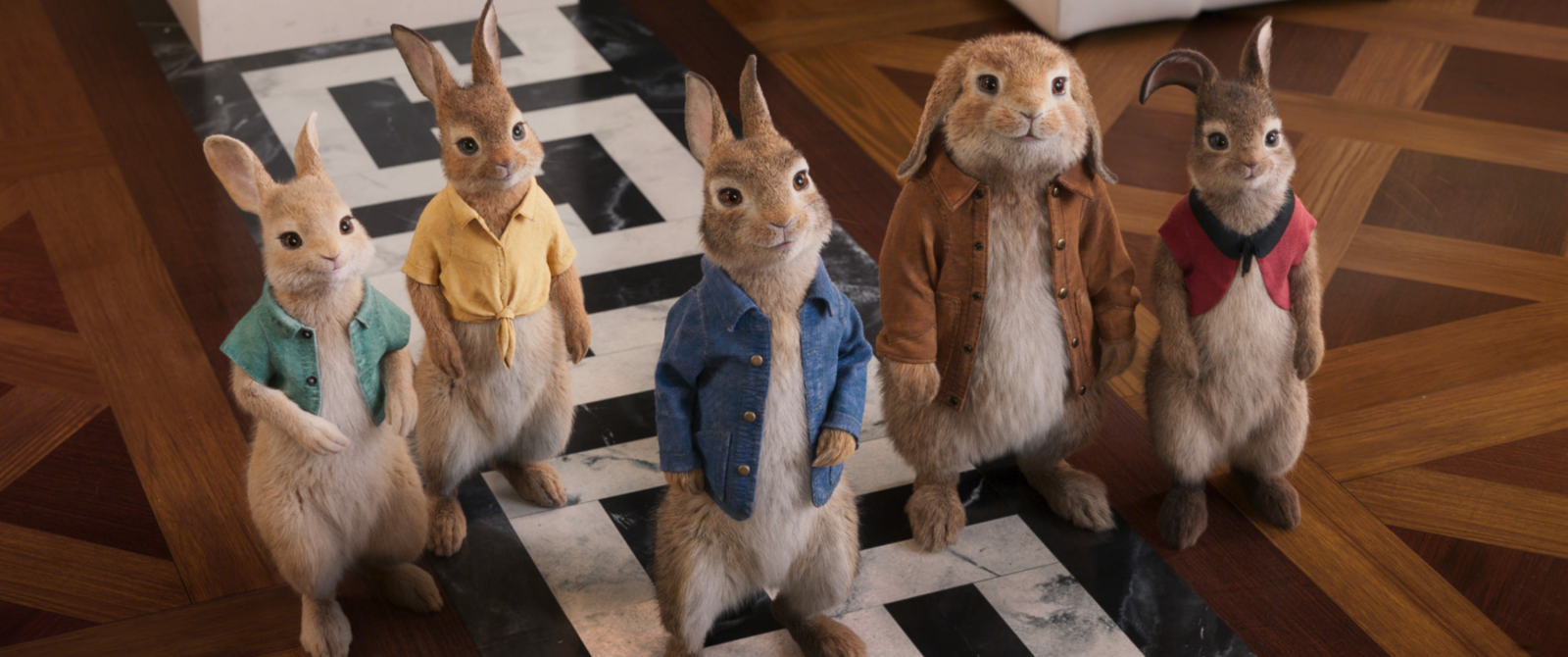 Screen shot from the movie Peter Rabbit 2