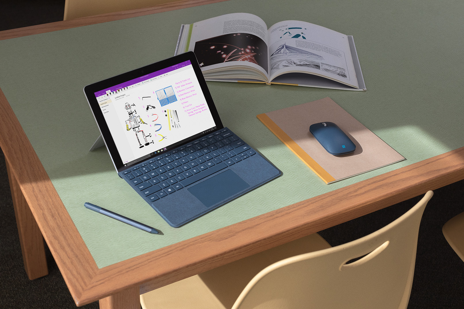 A picture of Microsoft Surface Go on a table