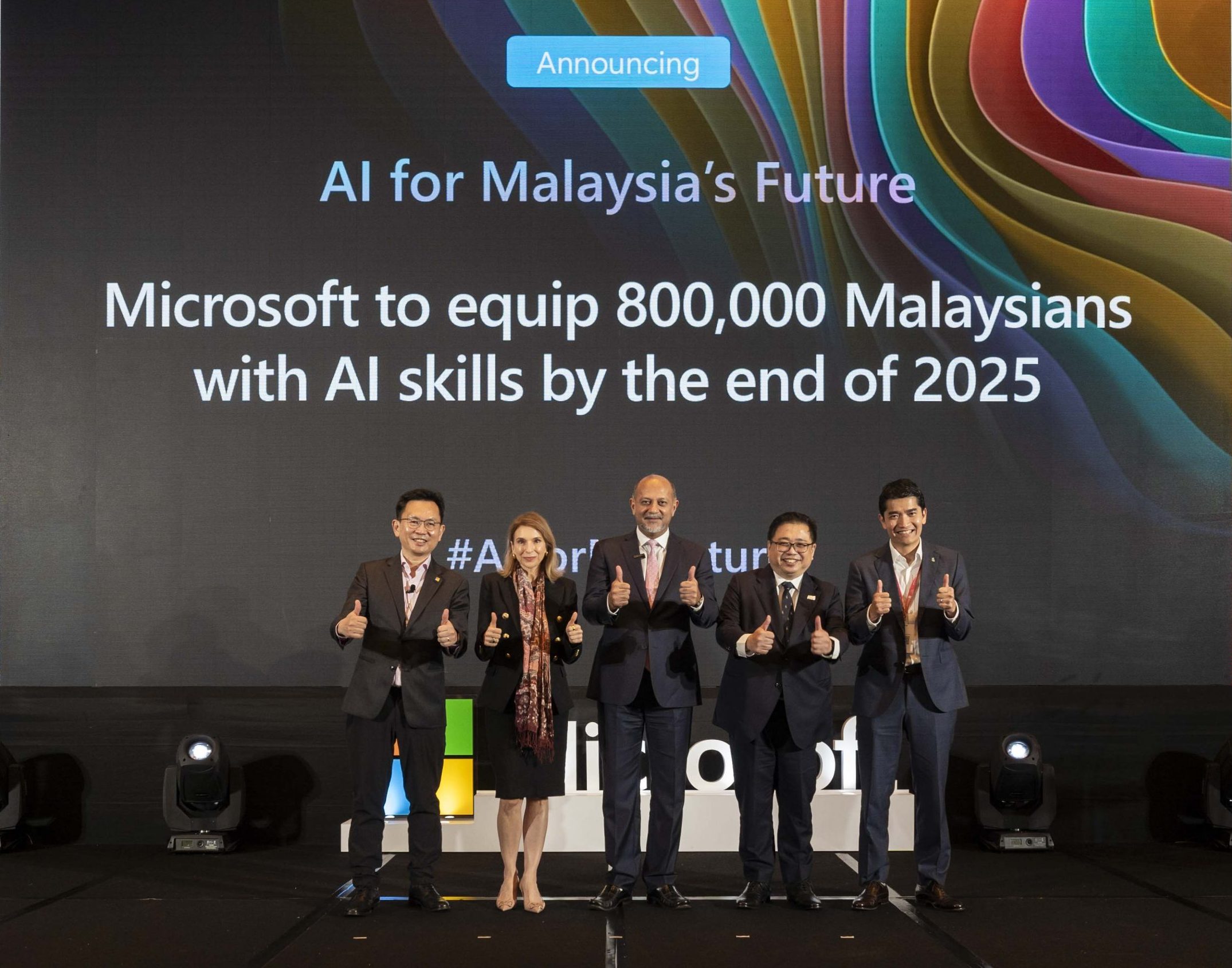 Microsoft launches initiative for AI skilling opportunities for 800,000 Malaysians by 2025 - press release hero image