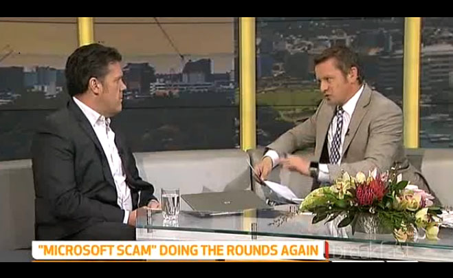 Frazer Scott talking phone scams on TVNZ Breakfast