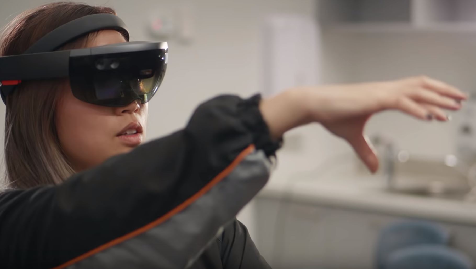 HoloLens allows for students to interact while engaging with digital content