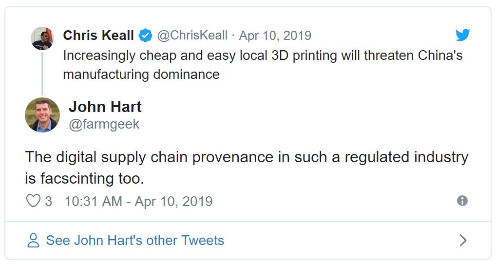Twitter Snip - NZ Herald - 3D Printing