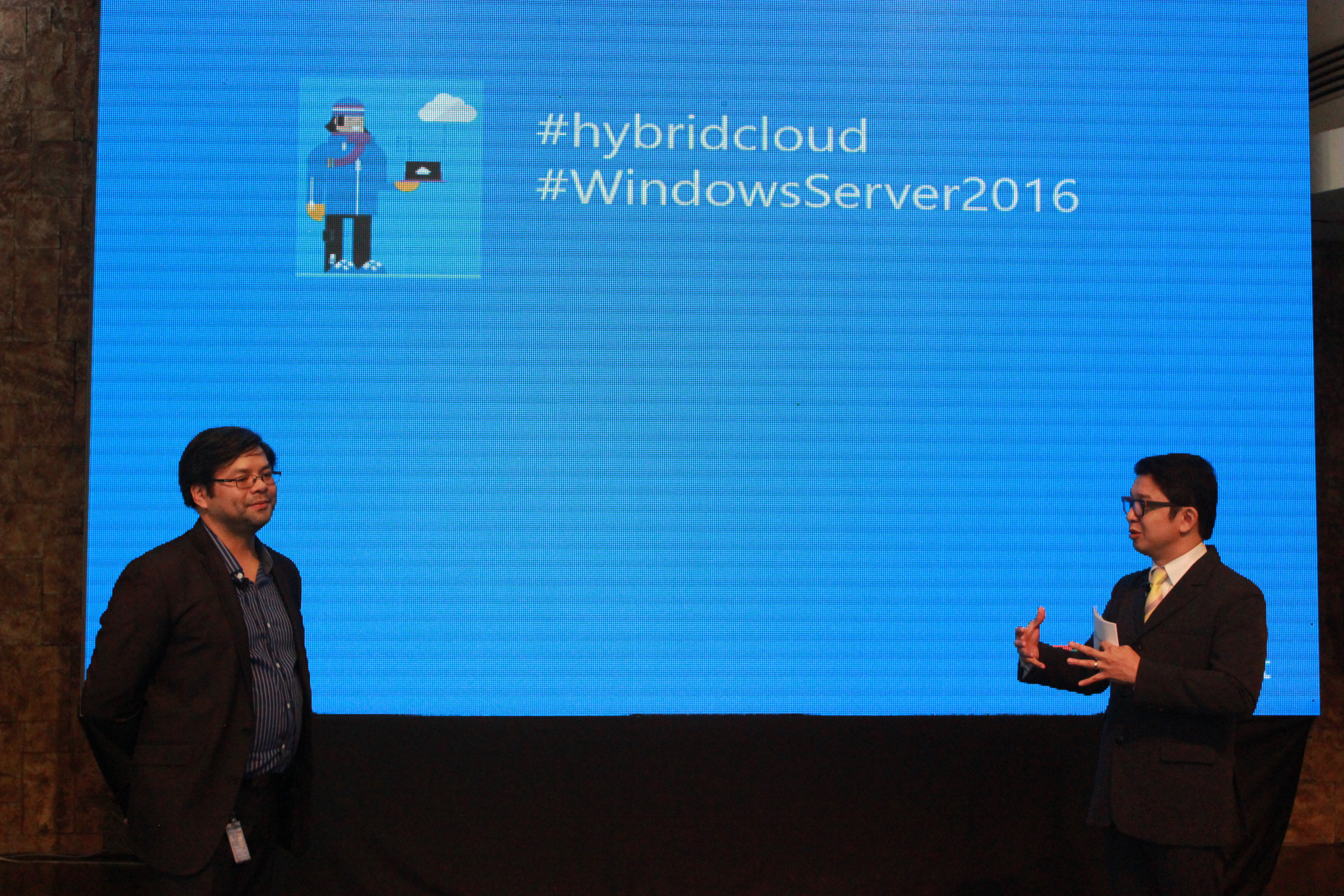 Herns Hermida, Cloud and Enterprise Lead of Microsoft Philippines speaks about the importance of Hybrid Cloud for businesses to host and entrepreneur RJ Ledesma
