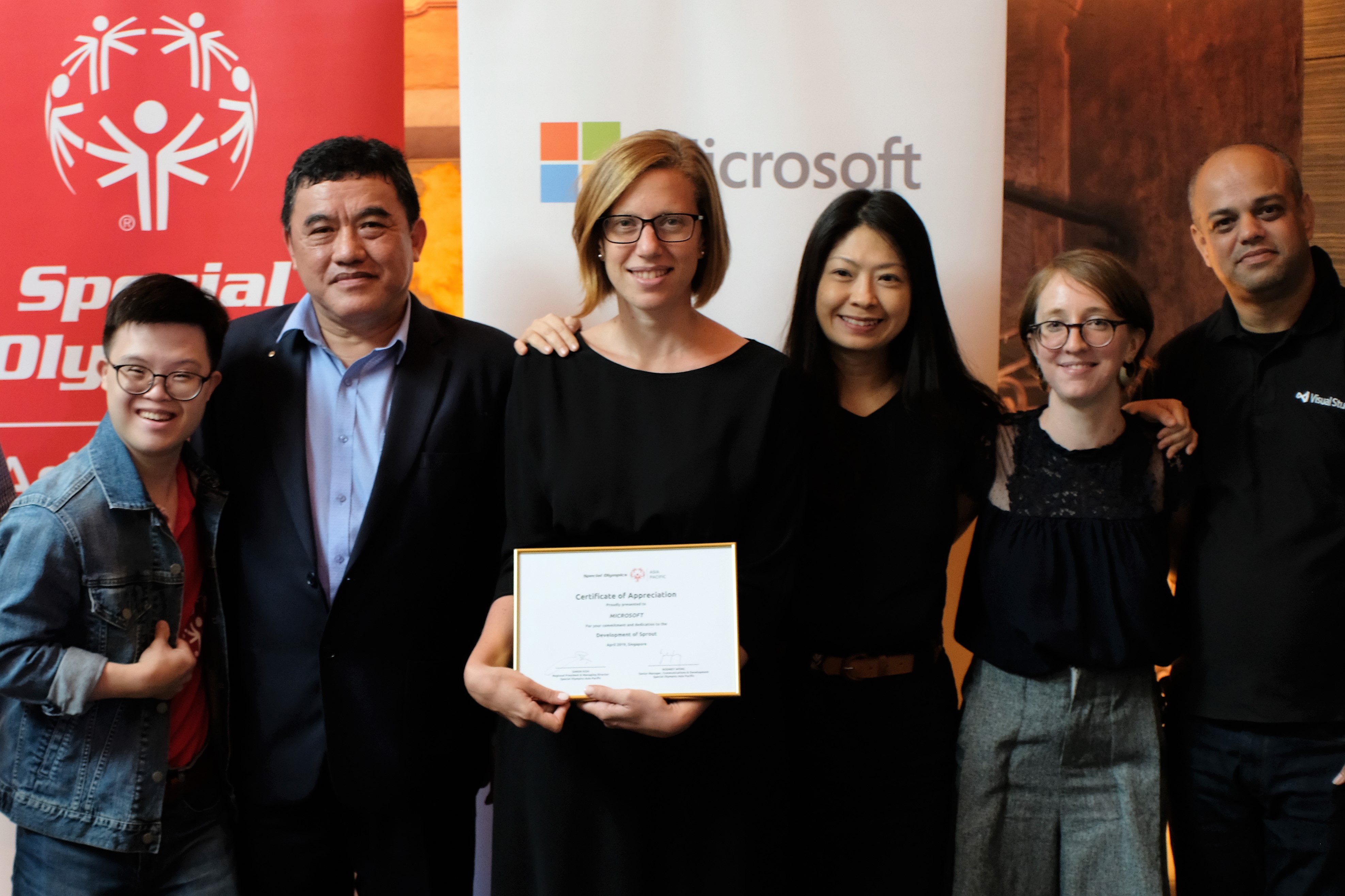 The SPROUT project team from Special Olympics, Microsoft, Empire Code and Palo IT