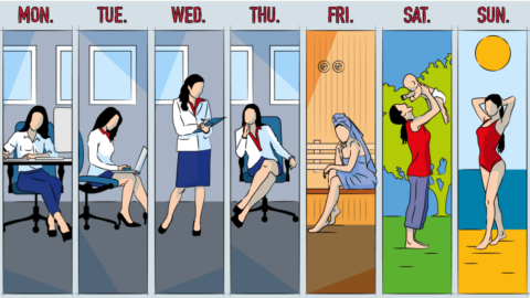 4 day work week graphic