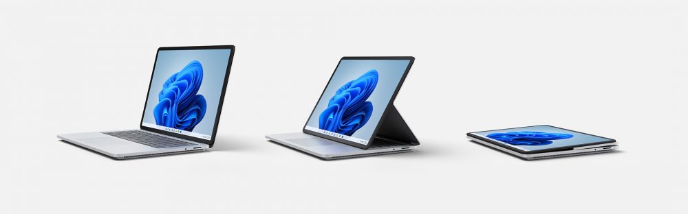 Surface Laptop Studio 可在三种使用模式之间无缝切换