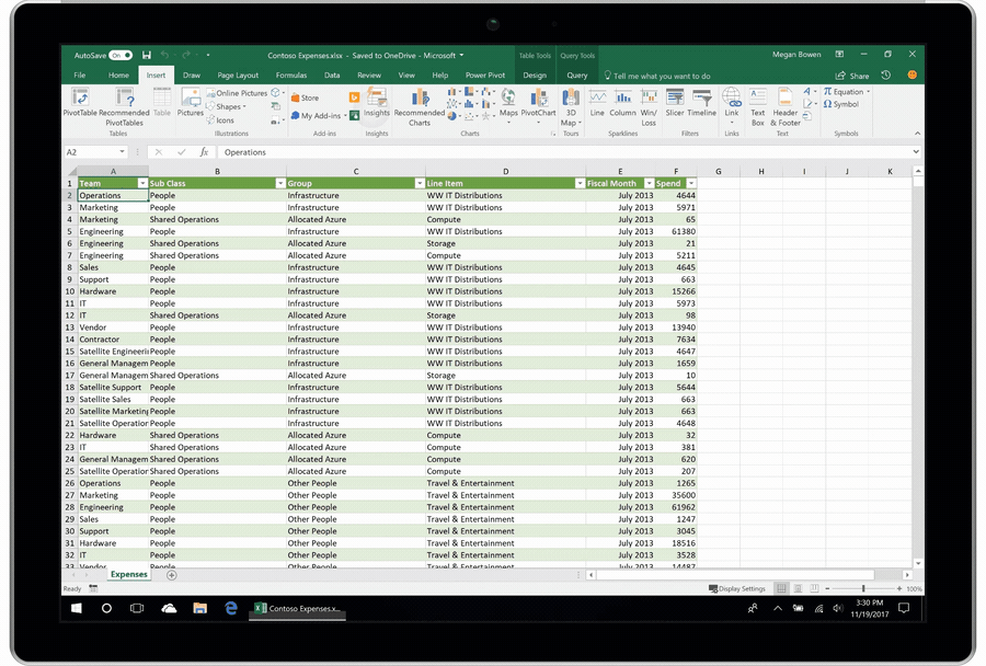 Excelin Insights-toiminto käytännössä