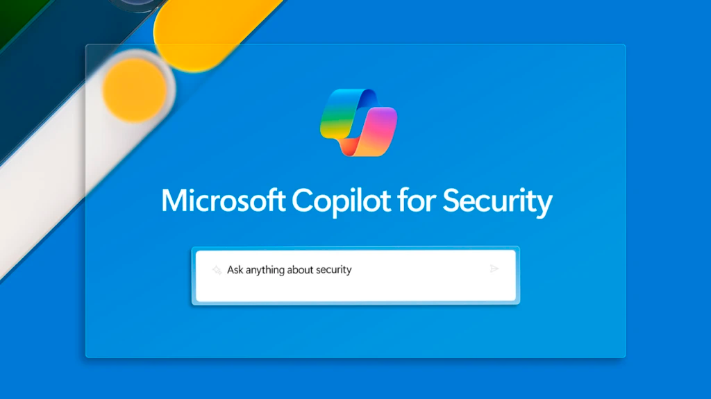 Kuvituskuva, jossa lukee "Microsoft Copilot for Security" ja "Ask anything about security".