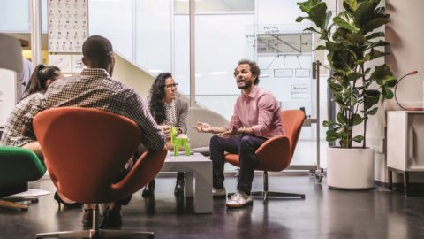 people having a meeting