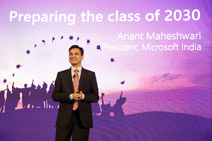 Anant Maheshwari, President, Microsoft India (during the key note session on “Disruptive Technology & Preparing for the Future”)