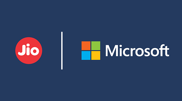 Jio & Microsoft brand logos