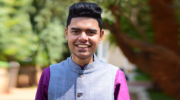 Pratik Mohapatra, a computer science engineering student at R V College of Engineering, Bengaluru, smiling at the camera
